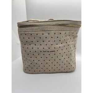 Kate Spade 'Out to Lunch' Polka Dot insulated Lunchbox or Cosmetic Bag zip close